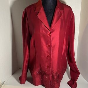 Vintage Laura Ashley 100% Silk Blazer